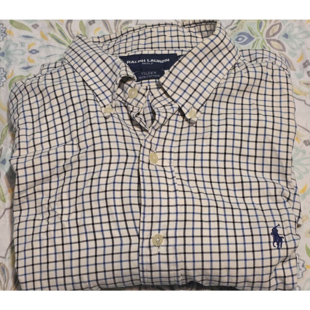 RALPH LAUREN GOLF Shirt Men's XL Tilden Long Sleeve Button Down